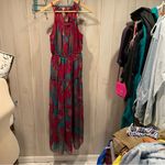 Jessica Simpson Cute bright tropical beach pool flowy boho tie neck halter dress or coverup maxi Photo 9