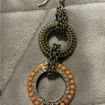 Dangle Earrings with Fish Hook Orange Photo 2