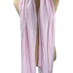 Unbranded Tassel Neck Scarf Bubblegum Pink Rectangle Long Knit 27" X 67" Photo 1