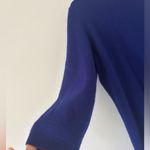 Talbots Royal Blue 100% Cashmere 3/4 Sleeve Crewneck Sweater Size Medium Chic Photo 2