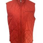 Banana Republic small red zip up sleeveless collared quilted puffy vest women's Photo 2