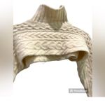 ZARA Cream Turtleneck Cable Knit Arm Sweater M-L Photo 1