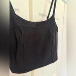 Aerie  American Eagle Black Recharge Top Least Support Long Length Crop Small Photo 2
