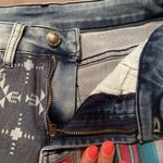 Crazy Train  Wild N Blue Patterned Jean Shorts Photo 2