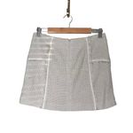 Veronica Beard  Starck skirt ivory silver tweed fringe mini skirt size 10 Photo 5