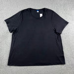 Old Navy Luxe T Shirt Women XL Black Short Sleeve Top Basic Minimalist Casual Photo 0