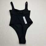 For Love & Lemons  Ribbed Black Bodysuit Tank Thong Back Womens Size‎ XS NEW Photo 10