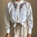 Bordados Zvleta Women’s Made in Ecuador Embroidered Cotton Button Down Shirt Photo 7