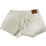 Levi Strauss Co 501 White Denim Cutoff Shorts Button Fly Raw Hem Womens Sz large Photo 1