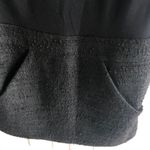 Maje  Black & White Tank Dress Wool Bottom Leather & Grommets Size 36 Photo 3