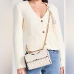 Tory Burch NWT Fleming Tweed Border Convertible Small Shoulder Bag, New Ivory Photo 3