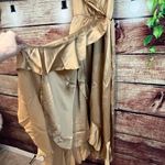 Show Me Your Mumu  Wedding Samantha Ruffle Wrap Dress Medium Gold Bridesmaid Midi Photo 2