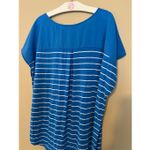 Adrienne Vittadini Blue And White Shirt Woman’s Size XXL Photo 5