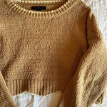 Crop Knit Scalloped Hem Sweater Photo 1