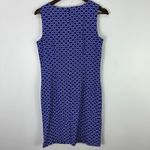 Mario Serrani Dress‎ Women 10 Sleeveless Blue White Sheath Quiet Luxury Preppy Photo 2
