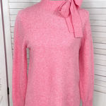 J.Crew  Extra Soft Bow Neck Wool Blend Sweater Pink Small Long Sleeve Photo 0