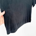 Aritzia Babaton Gonzalo Ribbed Mock Neck Cropped T-Shirt Black Women's Medium Photo 3