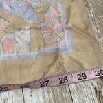 ECHO Seashell Print 100% Silk Scarf 31x30 Pink Photo 6