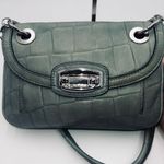 B Makowsky B. Makowski Green Croco Embossed Vintage Chain/Leather Strap Crossbody Photo 2