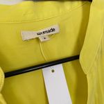 LA Made Yellow Silk Top Blouse 3/4 Sleeves V Neck Top NEW Women’s Size Mddium Photo 2