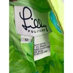 Lilly Pulitzer  Vintage Green Floral Print 100% Cotton Crop Pants Size 12 Photo 2