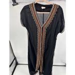 Garnet Hill Size XS Dress Embroidered Boho Lagenlook Gauzy Organic Cotton Photo 8