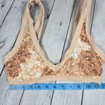 Aerie  Scoop Neck Floral Print Bikini Top Tan Multi Size S Photo 7