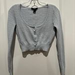 Forever 21 Baby Blue Cropped Cardigan Sweater, Sz M Photo 0