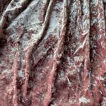 American Eagle  Outfitters Womens Velvet Blouse Pink 3/4 Sleeve Off Shoulder-SM Photo 3