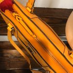 Dooney & Bourke DOONEY BOURKE Orange Saffiano Leather Red Lining Two Top Handle Shoulder Straps Photo 14