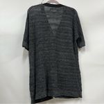 Lafayette 148 xl 100% linen cardigan front zippered pockets open knit Gray Photo 1