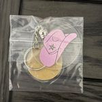 Handmade pink cowboy hat hand made keychain  Photo 0
