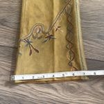 Ralph Lauren RARE  blue label calf-suede tan leather embroidered western pants 6 Photo 8