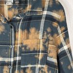 Star Wars Upscaled Flannel Shirt Bleached Dye Baby Yoda On Back Photo 4