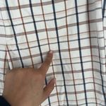 Anthropologie The Essential Collection by  Pants Womens 14 TALL Beige Multi Check Photo 4