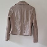 Miami  faux suede motto taupe asymmetrical jacket with zipper closure size S Photo 1