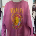 Urban Outfitters Pink Nirvana Oversized Sweatshirt Photo 0