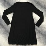Madewell  Shift Long Sleeve Mini Black T Shirt Dress Size Small Western Indie Photo 1