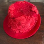 Only Elegant Red Floral Hat vintage brand August made in the USA Photo 3