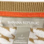 Banana Republic  Gold And Cream Long Sleeves Sweater, Size Small Photo 2