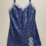 Victoria's Secret  Blue Animal Print Chemise with Lace Photo 0