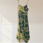 Sundance Soliloquies Citron Floral Print Midi Maxi Dress Green Size M Photo 1