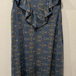 Blue Patterned Aztec Print Sleeveless Dress size L by perfect peach Size L Photo 0