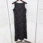 Kathie Lee Collection Vintage 90s Y2K Kathie Lee Floral Sleeveless Shift Maxi Dress Black Pink Medium Photo 8