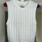 Abercrombie & Fitch White Knit Sweater Vest Photo 0