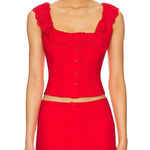 GUIZIO Paloma Top in Red Size XS Photo 0