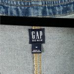 Gap ‎ Women’s Denim Medium Wash Button Front Jumper Mini Dress Size Medium Photo 6