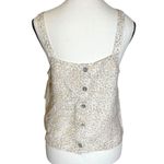 Cloth & Stone NWT Tank Top Summer Small Linen Blend White Gray Brown Neutral Photo 3