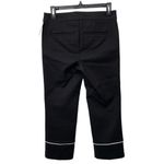 Ecru NWT Black Cropped Pants with White Piping Size 2 Photo 1