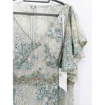 Mac Duggal  67842 Bell Sleeve Floral Seafoam Embellished Gown Dress 16 NWT Photo 6